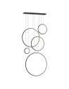 Milagro Lampa wisząca Saturno Black 100W LED mezzanine ML2324