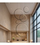 Milagro Lampa wisząca Saturno Black 100W LED mezzanine ML2324