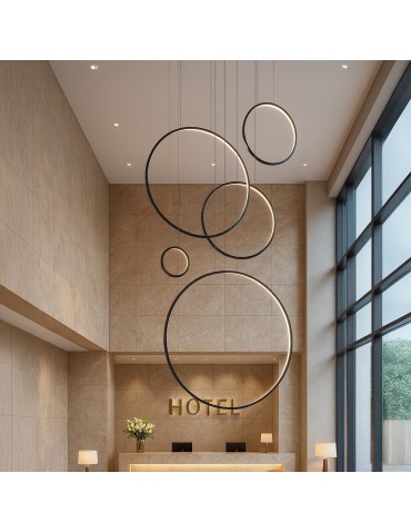 Milagro Lampa wisząca Saturno Black 100W LED mezzanine ML2324 - produkt 2