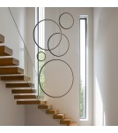 Milagro Lampa wisząca Saturno Black 100W LED mezzanine ML2324