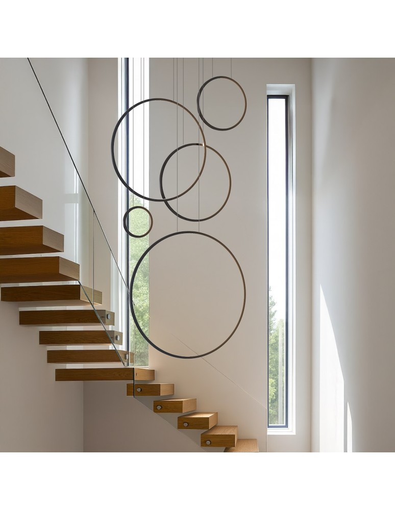 Milagro Lampa wisząca Saturno Black 100W LED mezzanine ML2324