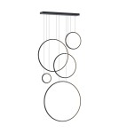 Milagro Lampa wisząca Saturno Black 100W LED mezzanine ML2324