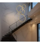 Milagro Lampa wisząca Saturno Gold 100W LED mezzanine ML2325