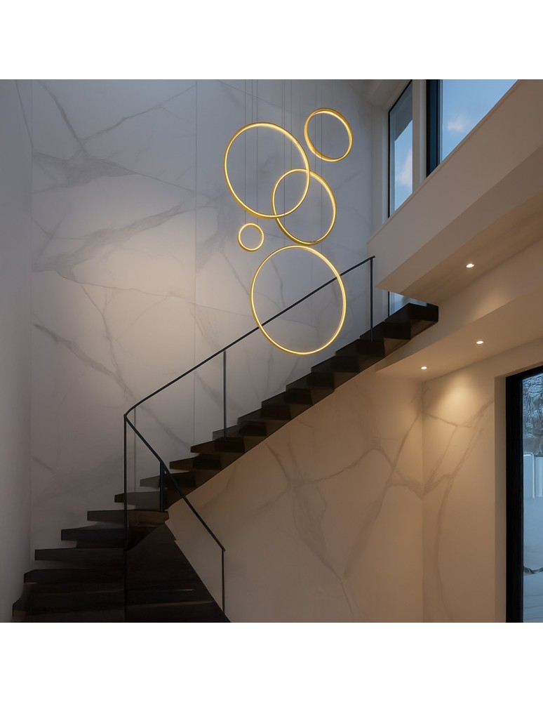 Milagro Lampa wisząca Saturno Gold 100W LED mezzanine ML2325