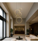 Milagro Lampa wisząca Saturno Gold 100W LED mezzanine ML2325