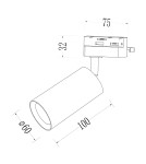 Milagro Oprawa Pipe Track Czekoladowy 1xGU10 ML2335