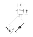 Milagro Oprawa Tiger Track Czarny 1xGU10 ML2336