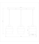 Milagro Lampa wisząca VALENTINO 3xE27 ML2239