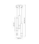 Milagro Lampa wisząca JOKER CASHMERE/GOLD 3xGU10 (koło) MLP2333