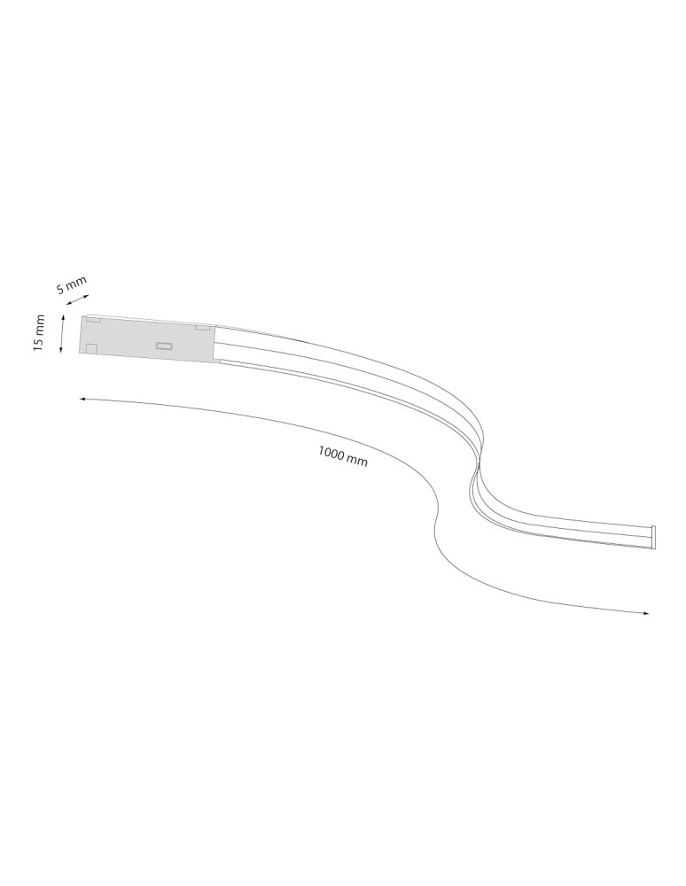 Milagro Magnetic track line 5mm 10W 4000K ML2152