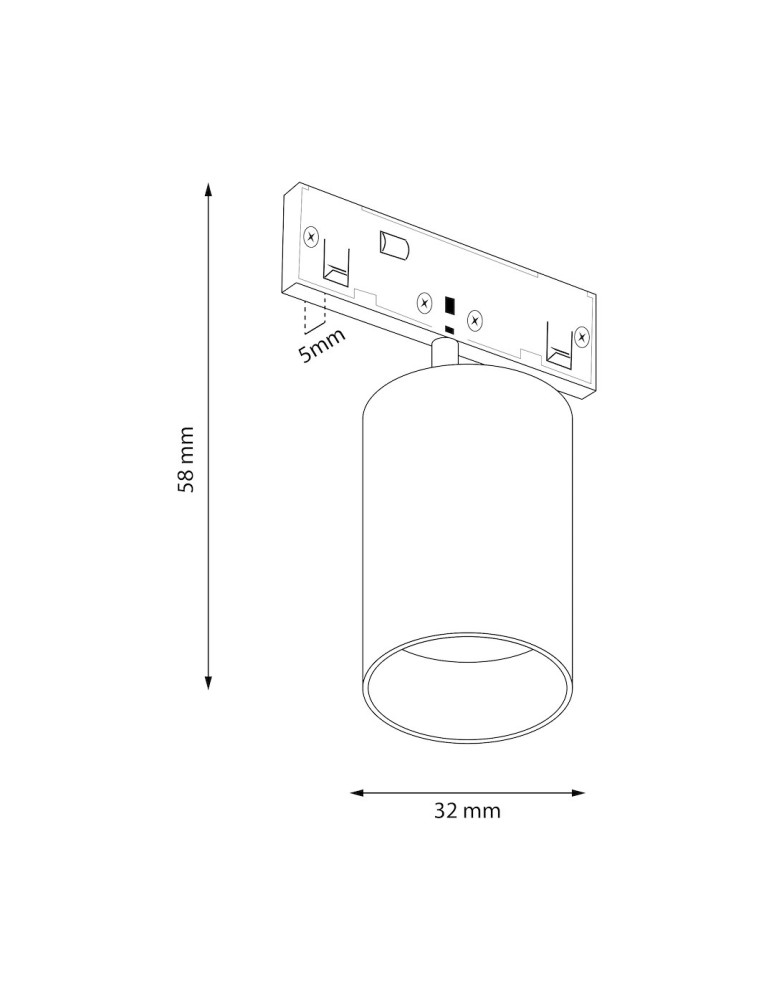 Milagro Magnetic track 5mm 5W 4000K ML2154 Milagro Magnetic track 5mm 5W 4000K ML2154