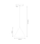 Milagro Magnetic track pendant cone 5mm 7W 4000K ML2156