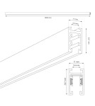 Milagro Szyna natynk magnetic track 5mm 100cm ML2158