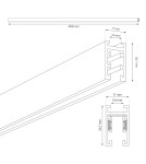 Milagro Szyna natynk magnetic track 5mm 200cm ML2160