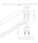 Milagro Szyna podtynk magnetic track 5mm 200cm ML2163