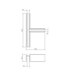 Milagro Narożnik natynk T magnetic track 5mm ML2166