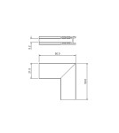 Milagro Narożnik natynk L góra dół magnetic track 5mm ML2167