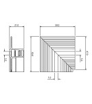 Milagro Narożnik podtynk L bok magnetic track 5mm ML2320