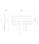 Milagro Narożnik podtynk T magnetic track 5mm ML2321