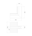 Milagro Narożnik podtynk L góra dół magnetic track 5mm ML2322