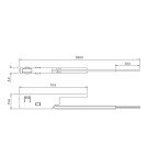 Milagro Łącznik prosty z kablem magnetic track 5mm ML2168