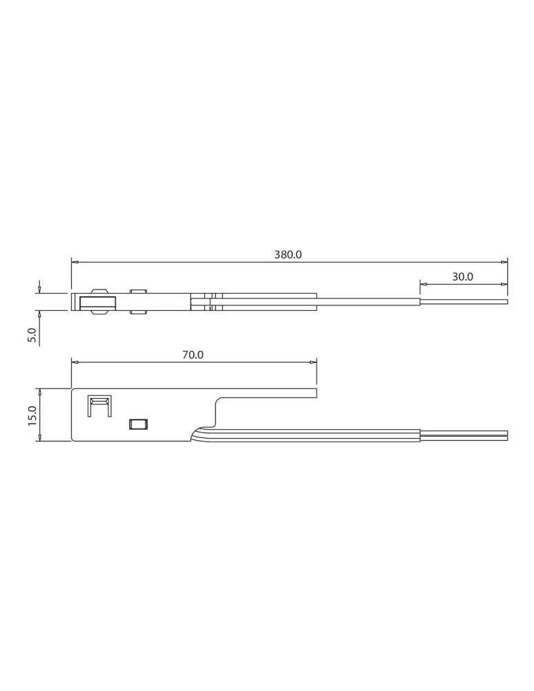 Milagro Łącznik prosty z kablem magnetic track 5mm ML2168