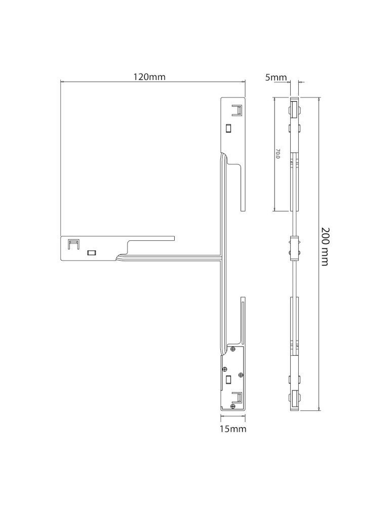Milagro Łącznik T magnetic track 5mm ML2171