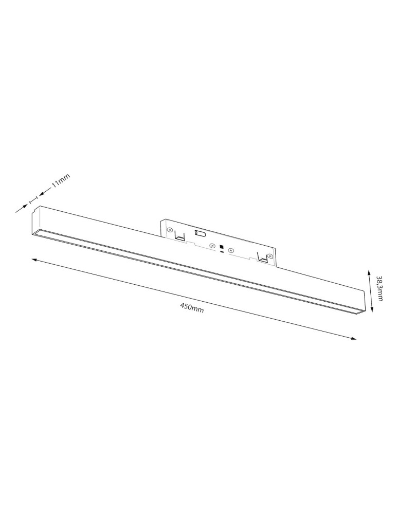 Milagro Magnetic track 10mm 15W 3000-6000K ML2174