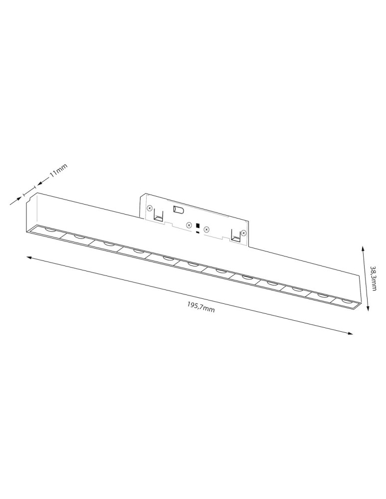 Milagro Magnetic track 10mm 12W 3000-6000K ML2176