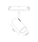 Milagro Magnetic track 10mm 12W 3000-6000K ML2178