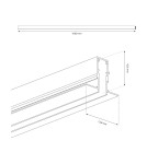 Milagro Szyna podtynk 100cm magnetic track 10mm ML2181