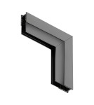 Milagro Narożnik natynk L góra dół magnetic track 10mm ML2183
