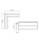 Milagro Narożnik natynk L bok magnetic track 10mm ML2184