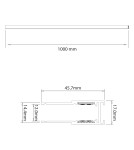 Milagro Szyna natynk 100cm magnetic track 10mm ML2185