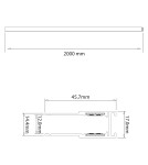 Milagro Szyna natynk 200cm magnetic track 10mm ML2186