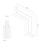 Milagro Narożnik podtynk góra dół magnetic track 10mm ML2187