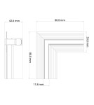 Milagro Narożnik podtynk L bok magnetic track 10mm ML2188