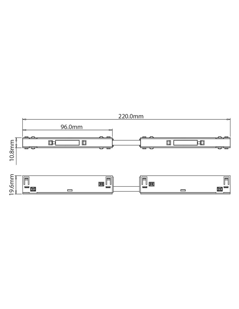 Milagro Łącznik prosty magnetic track 10mm ML2190