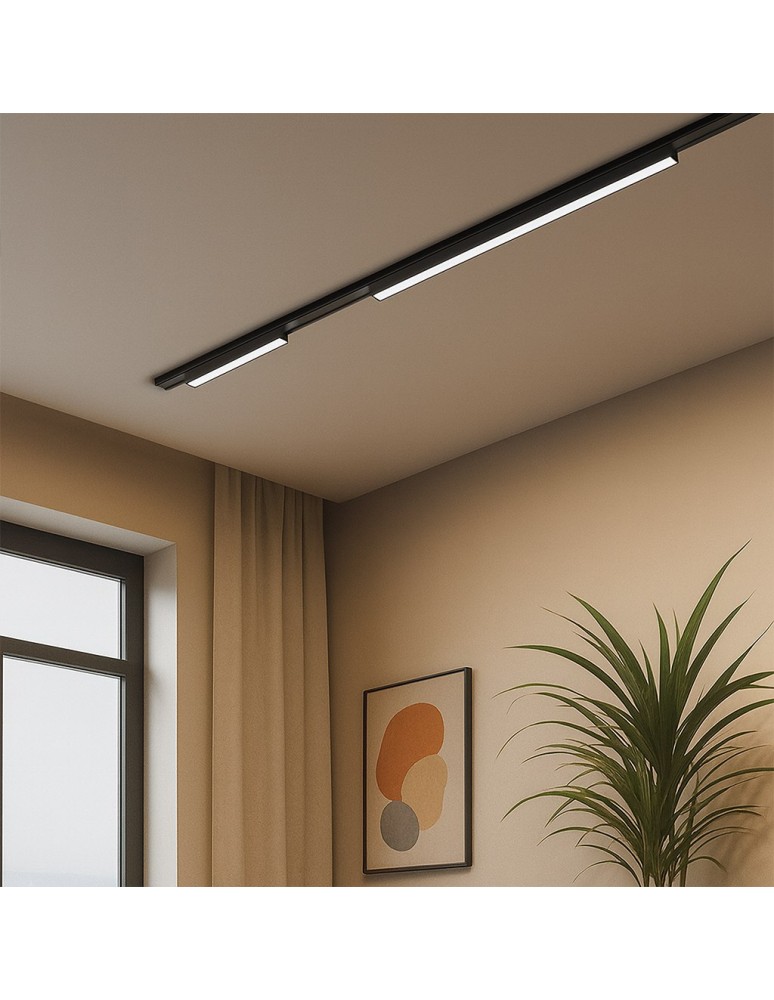 Milagro Slim Magnetic Track Czarny 23cm 10W LED Tuya CCT ML2195