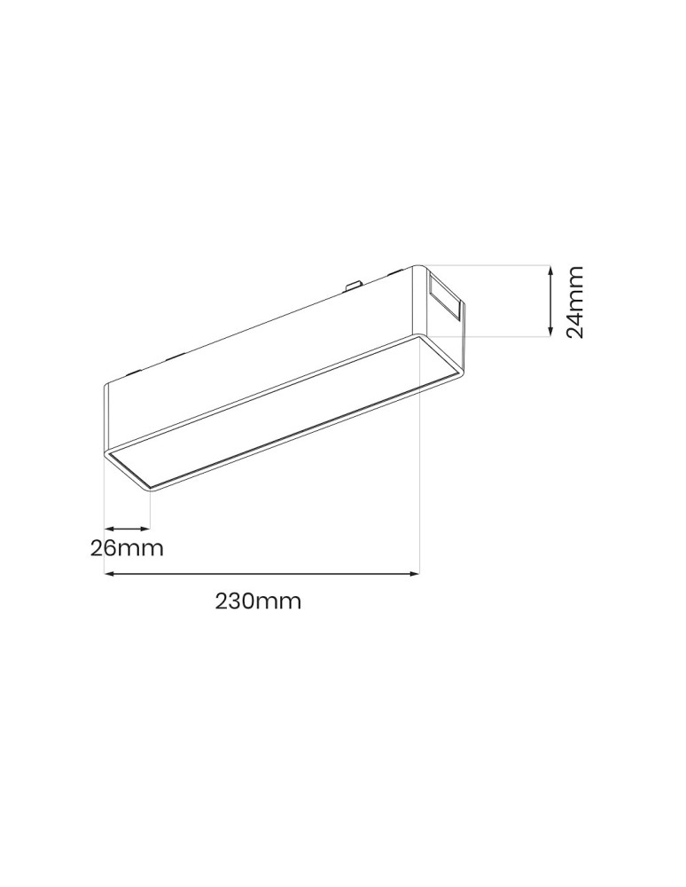 Milagro Slim Magnetic Track Czarny 23cm 10W LED Tuya CCT ML2195