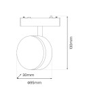 Milagro Slim Magnetic Track Czarny 9W LED Tuya CCT ML2205