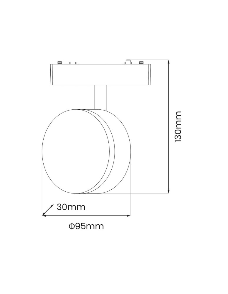 Milagro Slim Magnetic Track Biały 9W LED Tuya CCT ML2206