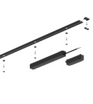 Milagro Slim Magnetic Track Szyna Natynk Czarny 200cm + zaślepki ML2211