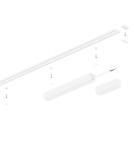 Milagro Slim Magnetic Track Szyna Natynk Biały 200cm + zaślepki ML2212