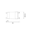 Milagro Slim Magnetic Track Czarny Łącznik Szyn Prosty ML2215