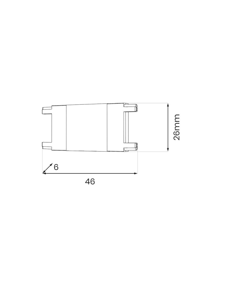 Milagro Slim Magnetic Track Czarny Łącznik Szyn Prosty ML2215 Milagro Slim Magnetic Track Czarny Łącznik Szyn Prosty ML2215
