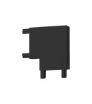 Milagro Slim Magnetic Track Czarny Łącznik Szyn L ML2217