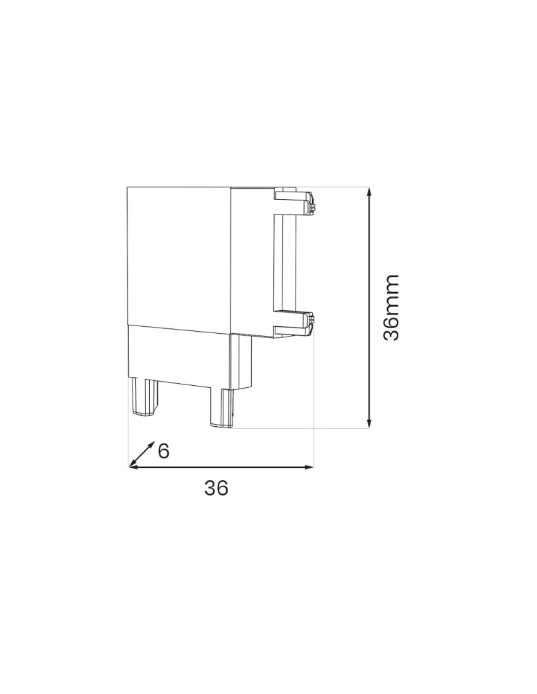 Milagro Slim Magnetic Track Czarny Łącznik Szyn L ML2217