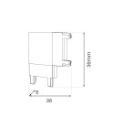 Milagro Slim Magnetic Track Biały Łącznik Szyn L ML2218 Milagro Slim Magnetic Track Biały Łącznik Szyn L ML2218