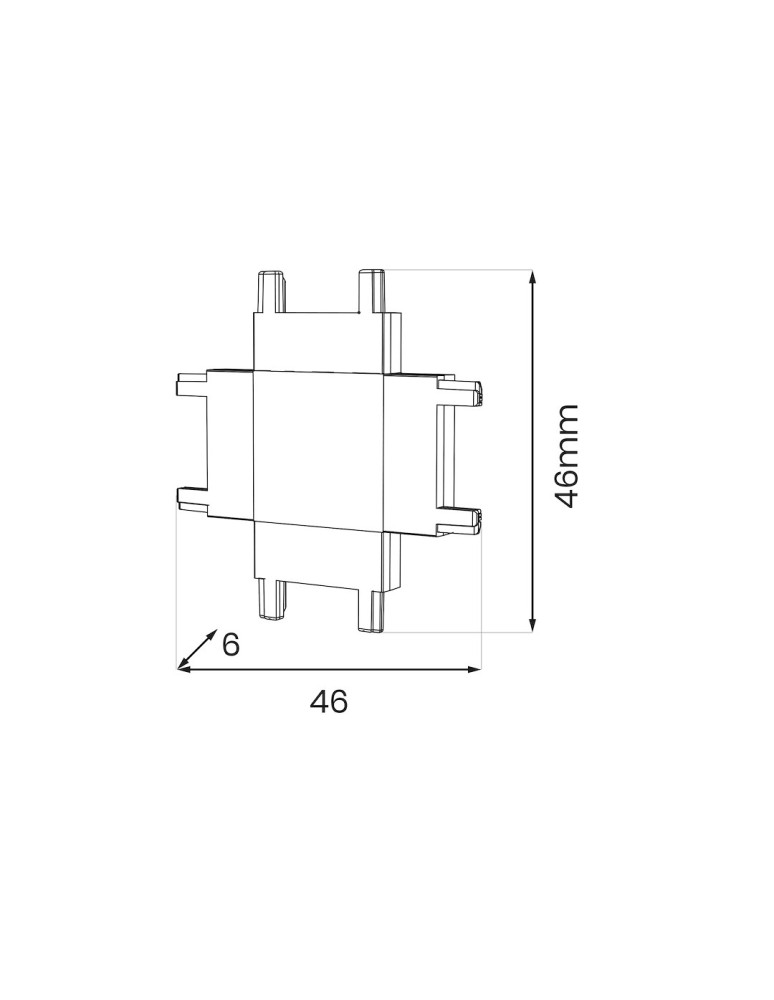 Milagro Slim Magnetic Track Czarny Łącznik Szyn + ML2221